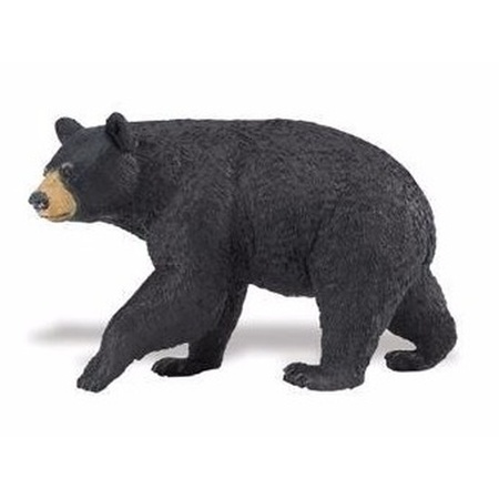 Plastic toy black bear 11 cm