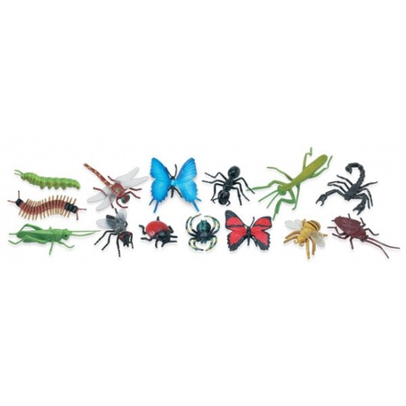 Plastic speelgoed insecten dieren 14 stuks