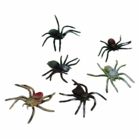 Plastic spiders 10 cm set 4 pieces