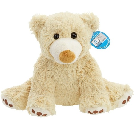 Plush beige bear cuddle toy 21 cm