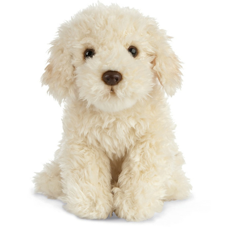 Plush beige Labradoodle dog cuddle toy 25 cm