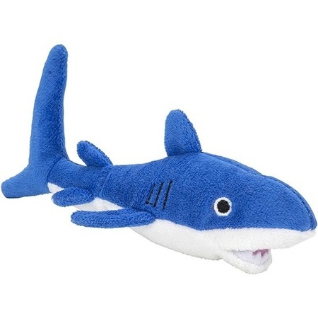 Plush blue shark cuddle toy baby 13 cm