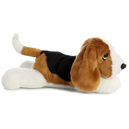 Bruine/zwarte/witte Basset hound honden knuffels 30 cm knuffeldieren