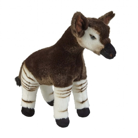 Plush brown/white okapi cuddle toy 32 cm