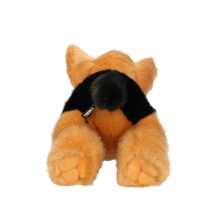 Plush brown/black German Shepherd cuddle toy 20 cm