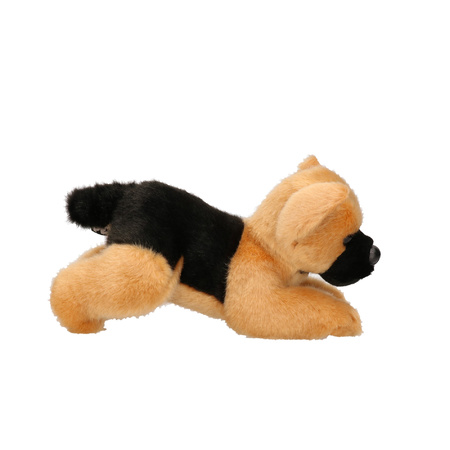 Bruin/zwarte honden knuffels 20 cm knuffeldieren
