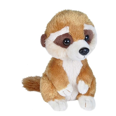 Plush brown baby meerkat cuddle toy 18 cm