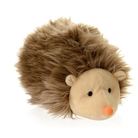 Plush brown hedgehog cuddle toy 20 cm