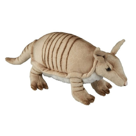 Plush brown armadillo cuddle toy 28 cm