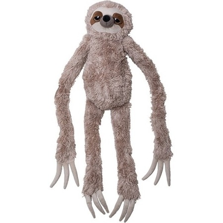 Plush brown sloth cuddle toy 100 cm