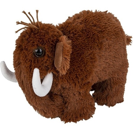 Plush brown mammoth cuddle toy 26 cm