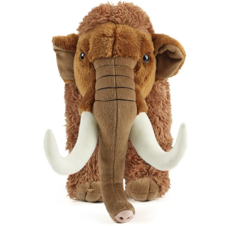 Plush brown mammoth cuddle toy 30 cm