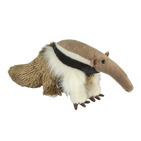 Plush brown anteater cuddle toy 30 cm