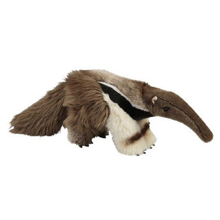 Plush brown anteater cuddle toy 32 cm