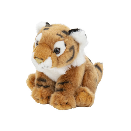 Plush soft toy animal brown tiger 18 cm