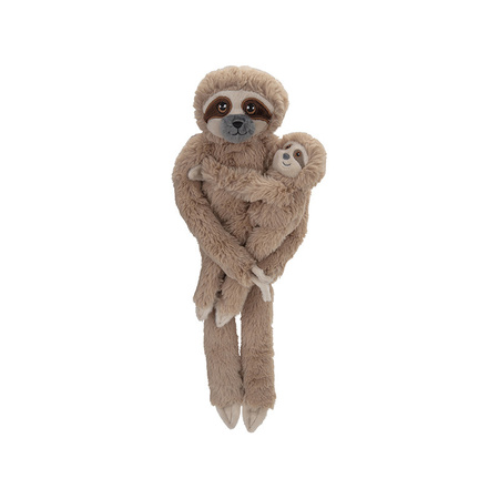 Plush soft toy animal  sloth with baby 48 cm