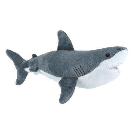Plush soft toy animal  white shark 30 cm
