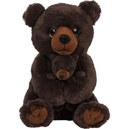 Plush soft toy family Bear mother and kid 22 cm