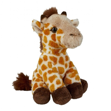 Plush brown giraffe cuddle toy 15 cm
