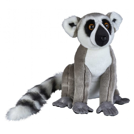 Plush grey lemur monkey cuddle toy 50 cm
