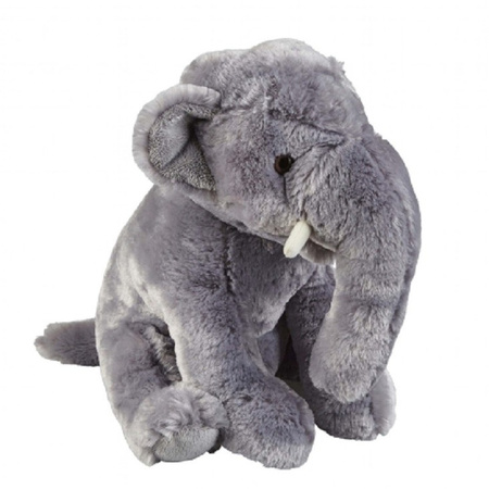 Plush grey elephant cuddle toy 30 cm