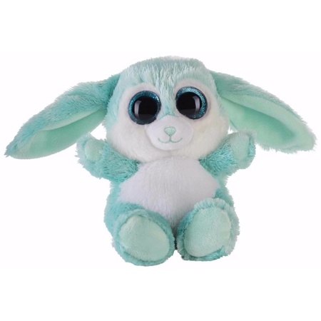 Plush turquoise bunny cuddly toy 15 cm