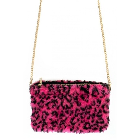 Handbag pink panther faux fur - carnaval - ladies