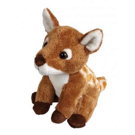 Forrest animals soft toys 2x - Deer and Wolf 15 cm