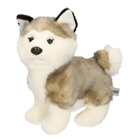 Plush Husky dog cuddle toy 24 cm