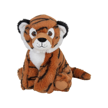 Pluche knuffel bruine tijger van 19 cm