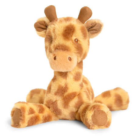 Pluche knuffel dieren Giraffes familie setje 14 en 25 cm