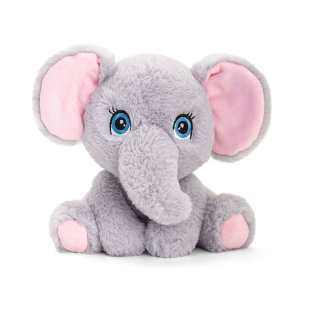 Keel Toys - Pluche knuffel dieren set 2x olifanten 18 en 25 cm