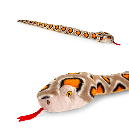 Keel Toys - Pluche knuffel dieren set van 2x slangen bruin en groen 100 cm