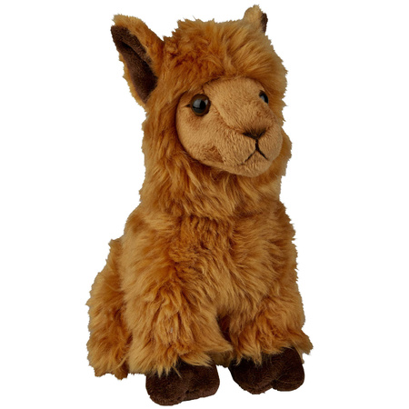 Soft toy animals brown Alpaca 18 cm