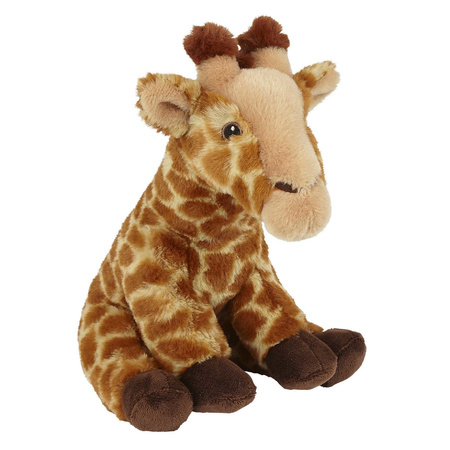 Knuffel giraffe 23 cm cadeau sturen met XL Happy Birthday wenskaart