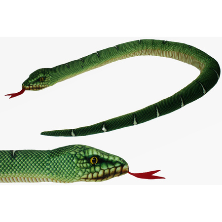 Soft toy animals green tree python snake 150 cm