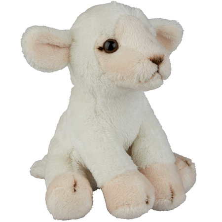 Farm animals soft toys 2x - Sheep/Lamb and Cow 15 cm