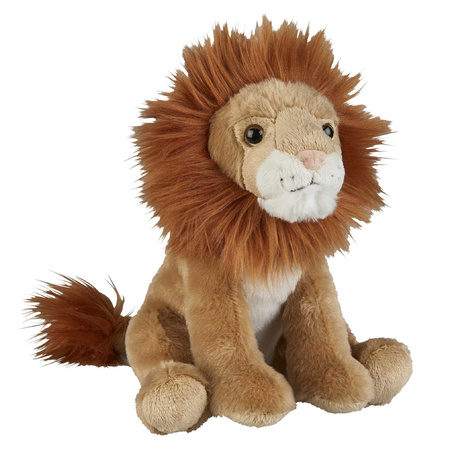 Knuffeldieren set leeuw en tijger pluche knuffels 18 cm