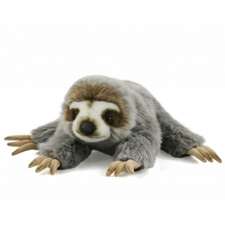 Plush sloth lying 30 cm
