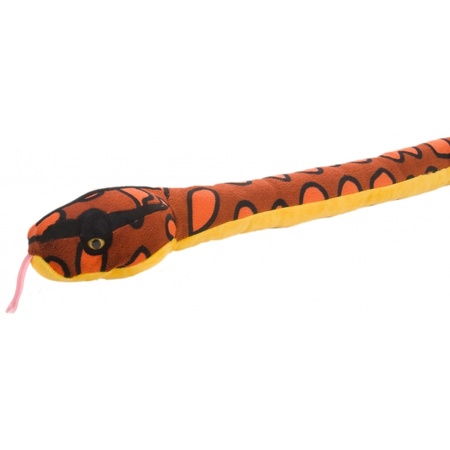 Plush snake brown/yellow 137 cm