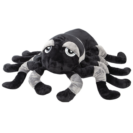 Suki gifts Pluche knuffel spin - tarantula - zwart/grijs - 82 cm - XXL-size