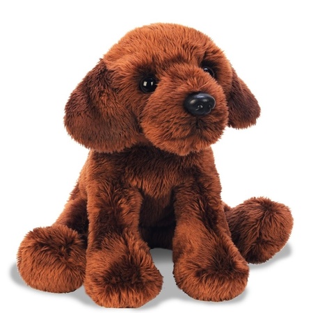 Plush soft toy Labrador dog brown 12 cm