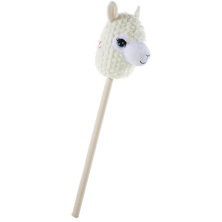 Plush lama / alpaca hobbyhorse cream 74 cm