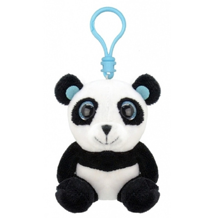 Pluche mini panda knuffel sleutelhanger 9 cm