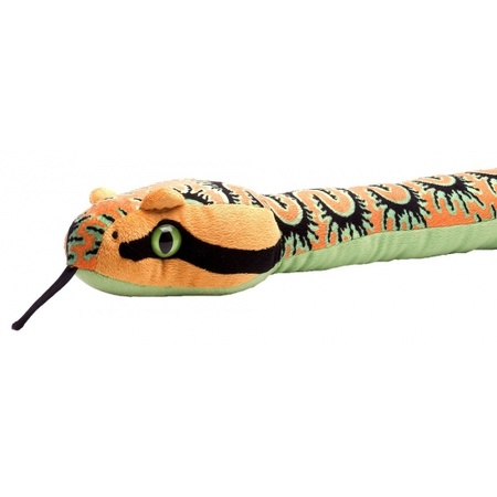 Plush toy orange snake 137 cm
