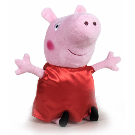 Plush Peppa Pig cuddle toy in red outfit 42 cm