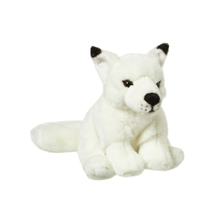Plush soft toy animal witte poolvos 22 cm