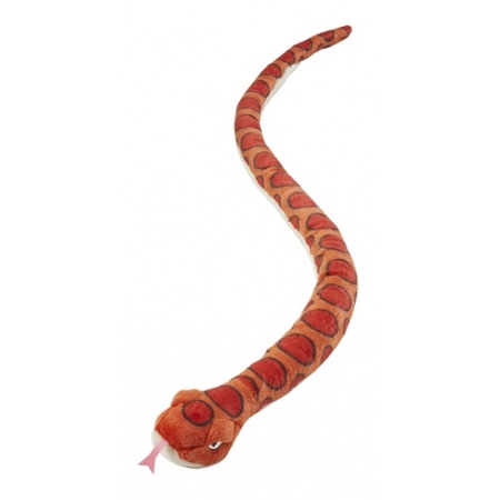 Pluche dieren knuffels 2x slangen van 152 cm