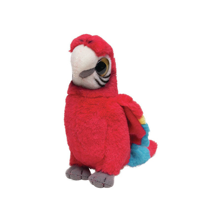 Plush soft toy animal Red Macaw Parrot 14 cm