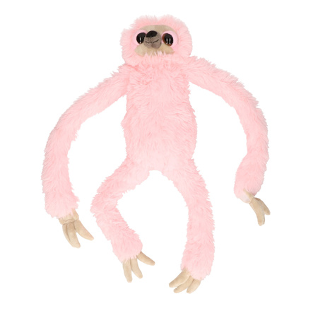 Plush pink sloth cuddle toy 60 cm